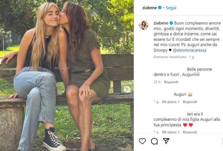 benedetta parodi foto con la figlia