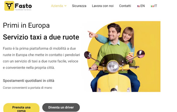 Fasto, il nuovo taxi privato a due ruote 